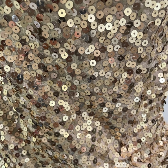 Michael Kors Blouse Gold Sleeveless top with sequins small - Picture 3 of 5